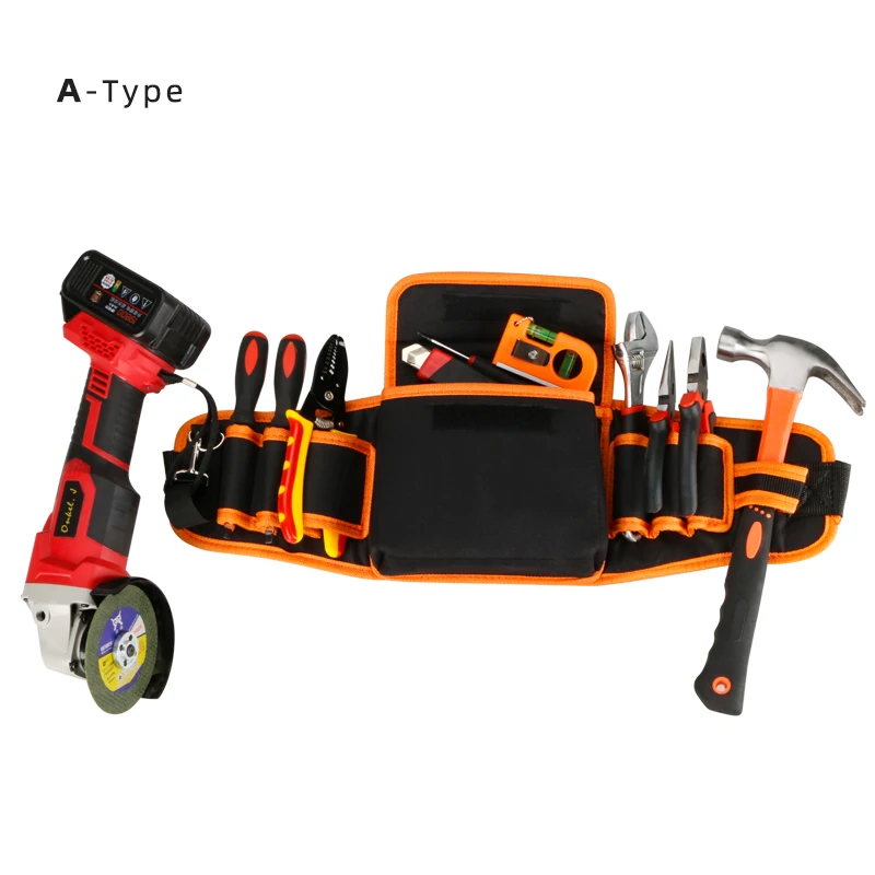 Multi-functional Electrician Tools Bag Waist Pouch Belt Storage Holder Organizer Garden Tool Kits Waist Packs Oxford Cloth best tool bag Tool Storage Items