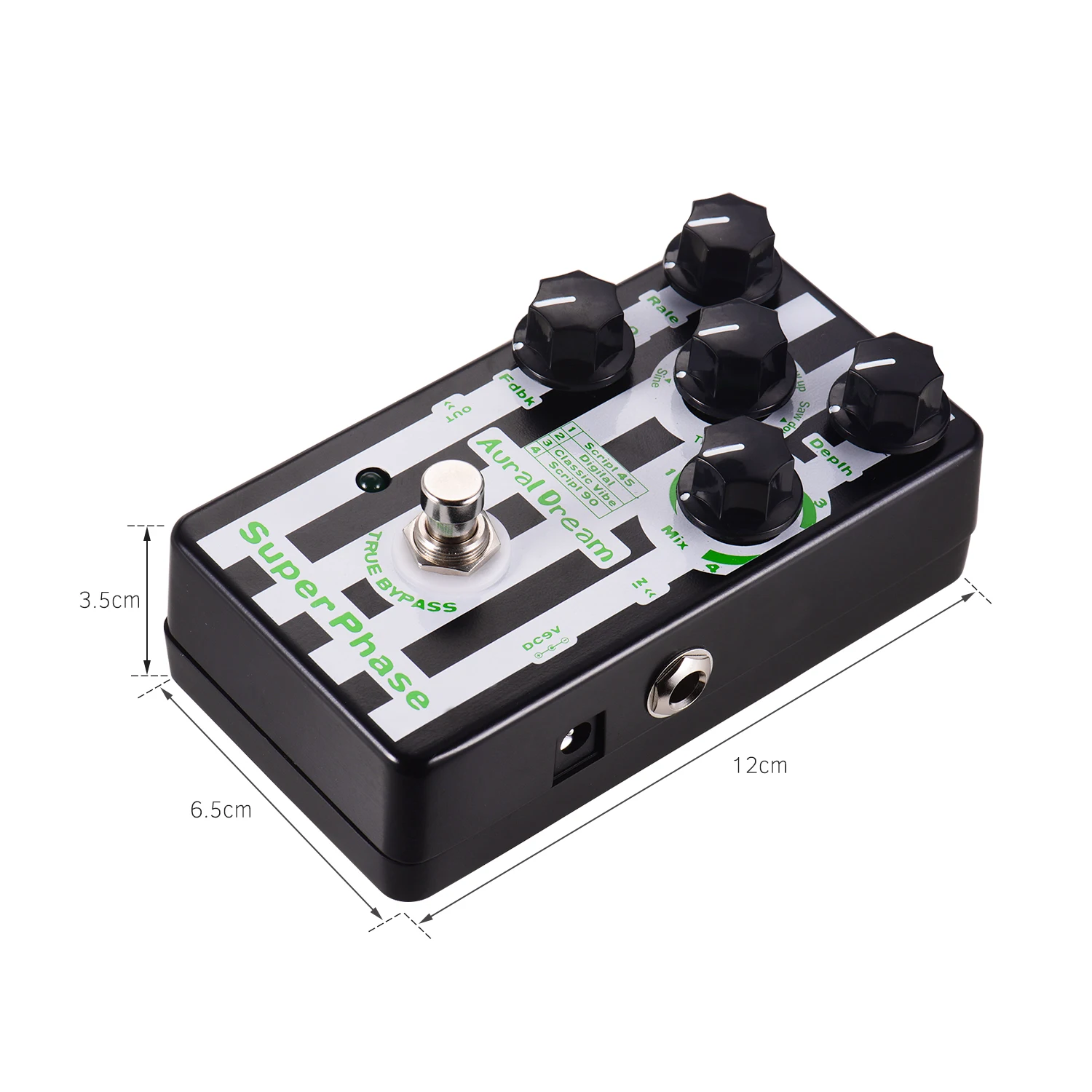 Aural Dream Super Phaser педаль эффектов для гитары 4 режима 6 волн корпус из алюминиевого сплава с истинным обходом