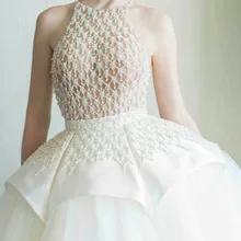 Hochzeitskleid сексуальное иллюзионное бальное платье Принцесса жемчуг стразы свадебное платье со стразами Большие размеры платья невесты YW81