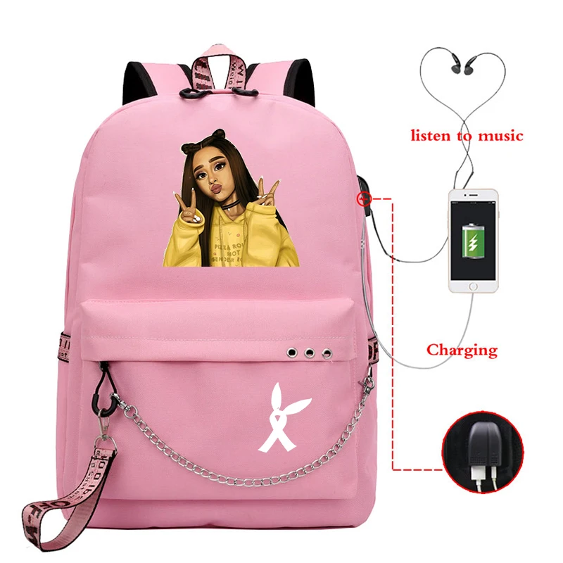 Mochila Ariana Grande, маленький рюкзак, женские рюкзаки, милые школьные сумки для девочек-подростков, рюкзак для ноутбука, корейский рюкзак для путешествий - Цвет: 15