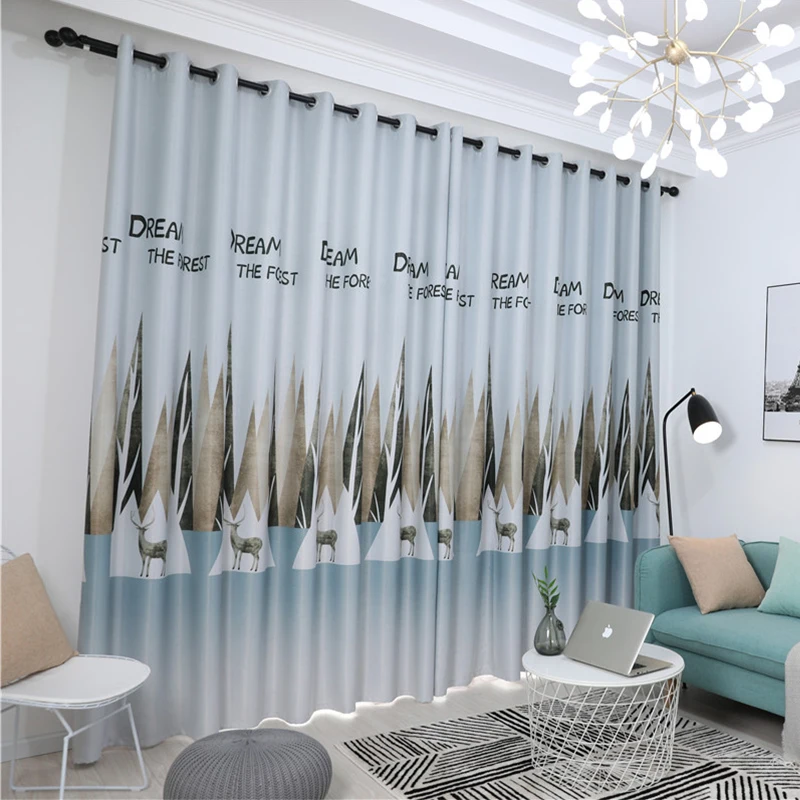 

High Shading Blackout Curtains for Bedroom Modern Thermal Insulating Solid Finished Curtains Living Room Window Treatment Draps