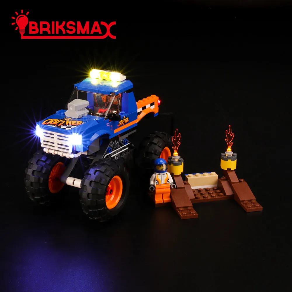 

BriksMax Led Light Up Kit For City Series Monster Truck Building Blocks Compatible With 60180 (NOT Include Model)