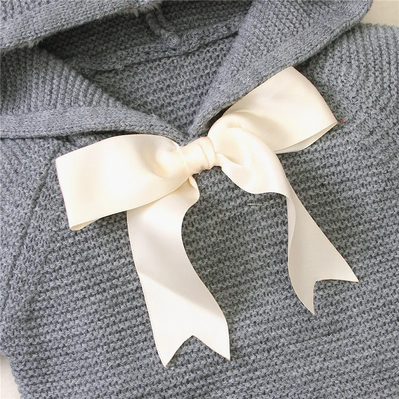 Модное однотонное вязаное пальто с бахромой для маленьких девочек, куртка, верхняя одежда, плащ, осенне-зимняя одежда