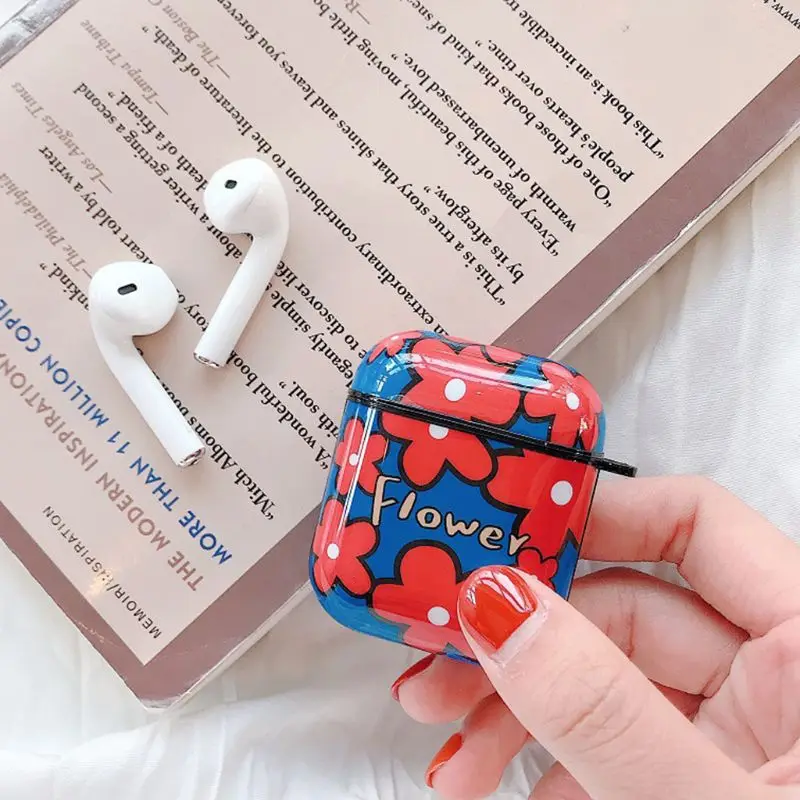 Красивый цветочный узор защитный чехол протектор для Apple Airpods 1/2