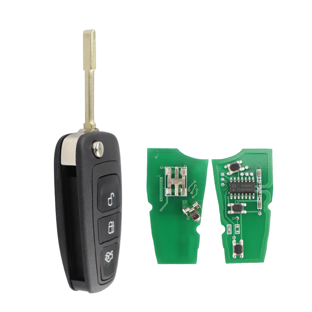 Chiave/Telecomando Per Ford Mondeo Transit Connect Focus 2 Mk1fiesta 2013 Fo21 Blade - 3 Pulsanti 433mhz 4d60 Chip Smart Remote Flip Ford - Hed2a825c689f405186b372c6cc5a31baF