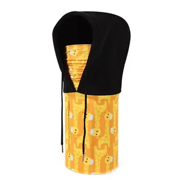 

Unisex Cycling Balaclava Polar Fleece Drawstring Hood Hat with Mesh Mask Scarf 57BD