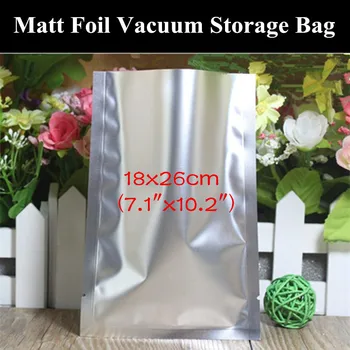 

50pcs 18x26cm (7.1"x10.2") 180micron Large Open Top Aluminizing Foil Bag Heat Sealing Bag Antioxidant Pouch Light-proof Pouch