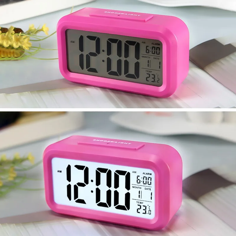 Alarm Clock LED Digital Alarm Clock Large Display with Calendar for Home Office Travel 135x75x45mm 1Pcs