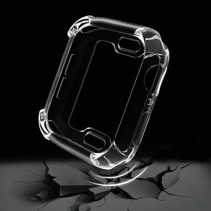 Прозрачный чехол для apple watch 4 44 мм 40 мм 360 полный прозрачный мягкий ТПУ ультратонкий протектор чехол для iWatch 4 44/40 мм аксессуары
