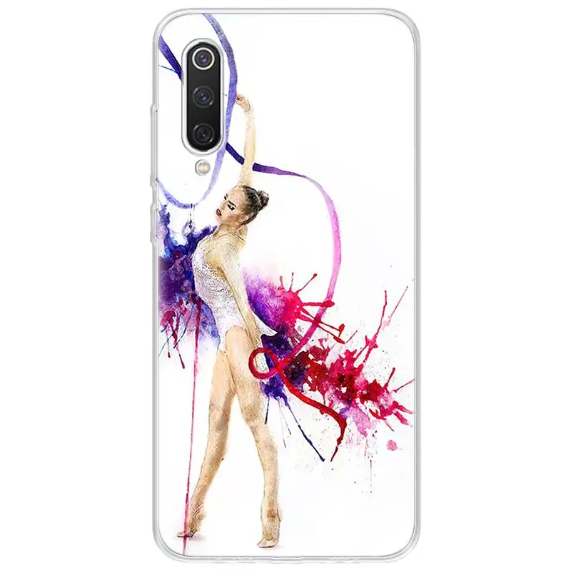 Люблю гимнастика силуэт спортивный чехол для телефона Redmi 4 4A 4X 5 5A 6 6A 7 Y3 7A 8 K20 K30 S2