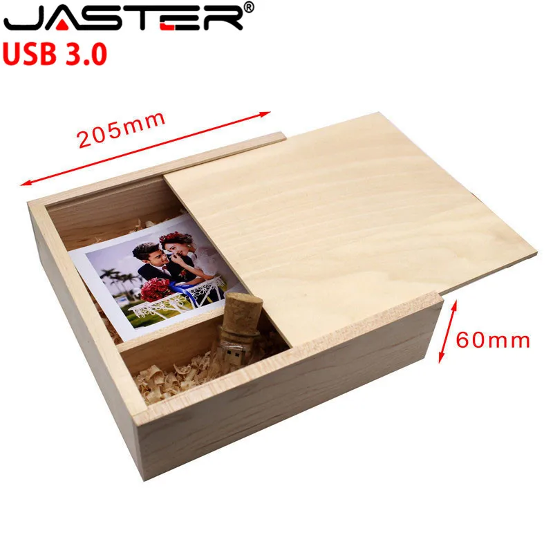 Флэш-накопитель JASTER 205*205*60 мм фотоальбом деревянный USB + коробка usb флэш-накопитель