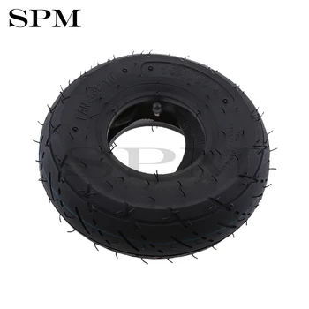

3.00-4 Rubber Tread Tire Inner Tube Set for 49cc 2-stroke go Kart Electric Scooter Black
