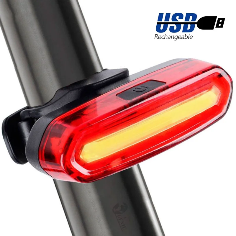 Top 120Lumens Bicycle Rear Light USB Rechargeable Cycling LED Taillight Waterproof MTB Road Bike Tail Light Flashing For Bicycle 0