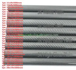 1pcs 3k Carbon Fiber Tube L X 500MM OD 10mm 11mm 12mm 13mm 14mm 15mm 16mm 17mm 18mm 19mm 20mm  with 100% full carbon, Japan 3k