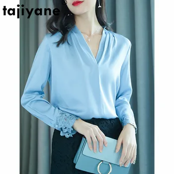 

Real Pure Silk Blouse Women Clothes 2020 Spring Summer White Shirt Korean Shirts Vintage Elegant Womens Tops and Blouses ZT2316