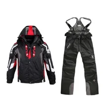 Зимние лыжные куртки и лыжные штаны для спорта на открытом воздухе, мужской водонепроницаемый и ветрозащитный лыжный костюм, мужской двойной Лыжный костюм