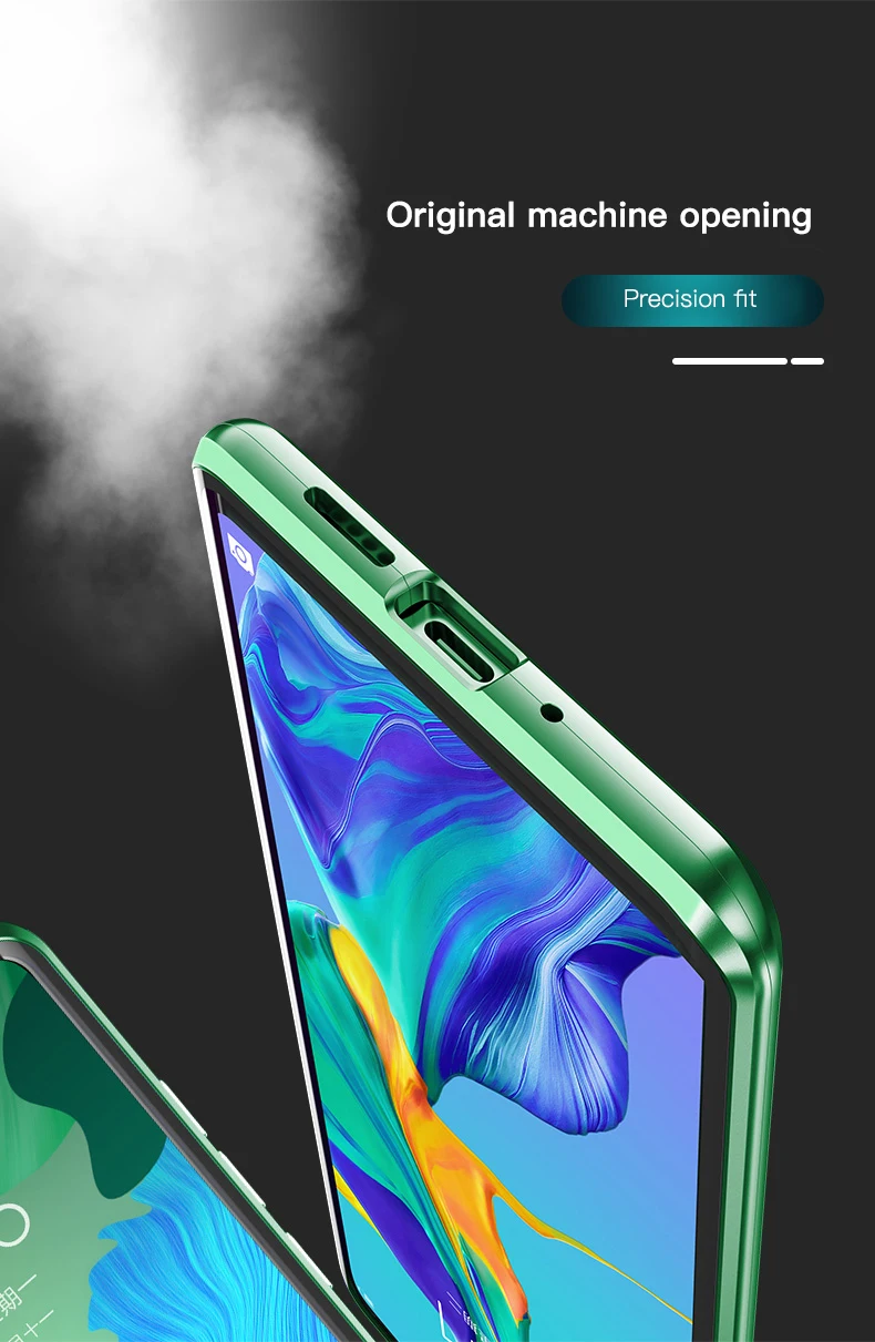Магнитный металлический двойной стеклянный чехол для телефона huawei mate 30 20 Pro роскошный магнит адсорбционная Защитная крышка чехол Funda Shell