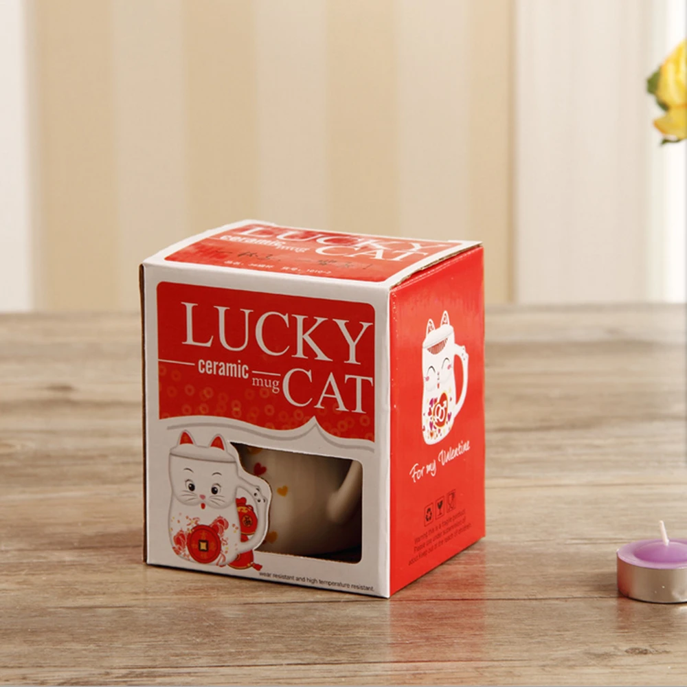 330 мл Lucky Kitty чашка с рукояткой музыкальный инструмент крышка ложка котенок молоко кофе керамическая кружка для детей Подарки для дома и офиса