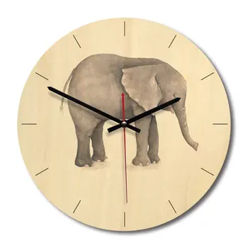 

Printing Wooden Wall Clock Hot Style European Rural Coloured Drawing Clocks