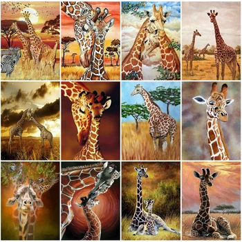 

Evershine 5D Diamond Painting Animal Full Drill Diamond Embroidery Giraffe Cross Stitch Kit Picture Rhinestones Home Decor