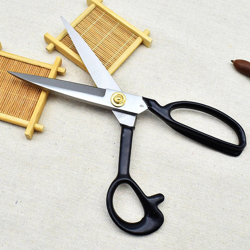 Carbon Steel Professional Sewing Tailor Scissors  8/9/10/11/12 Inch Straight Guided Clothing Fabric Craft Embroidery 2