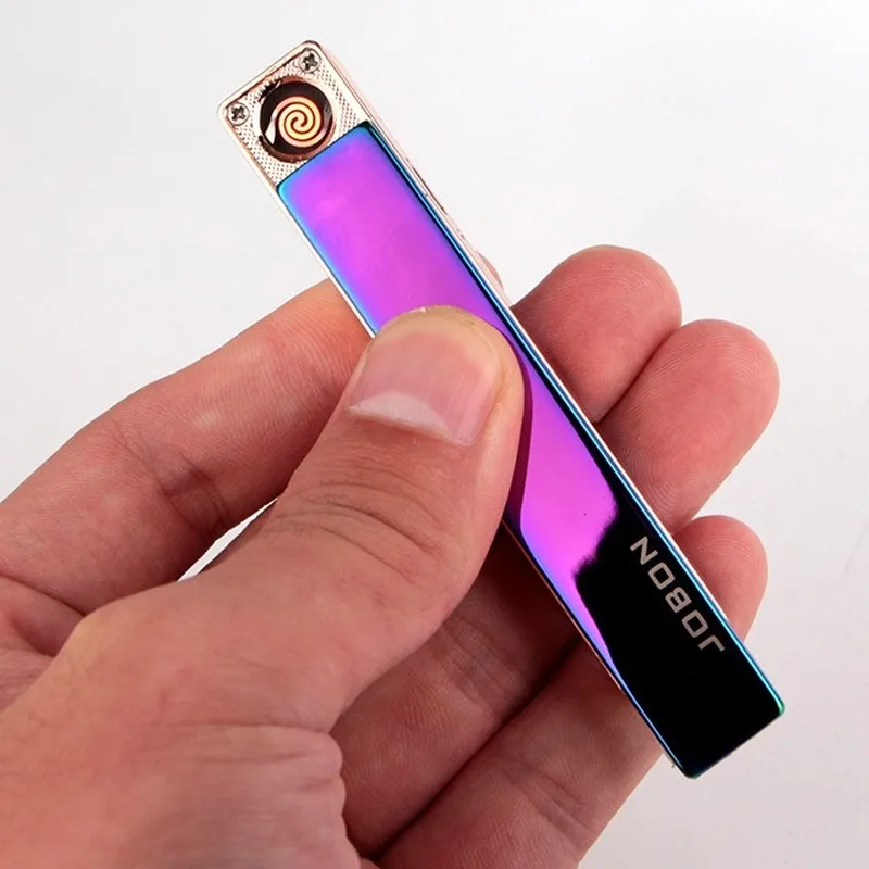 

Rechargeable Lighter Ultra-thin Windproof Metal Lighter USB Charging Double-side Tungsten Gadgets for Men Cigarette Encendedores