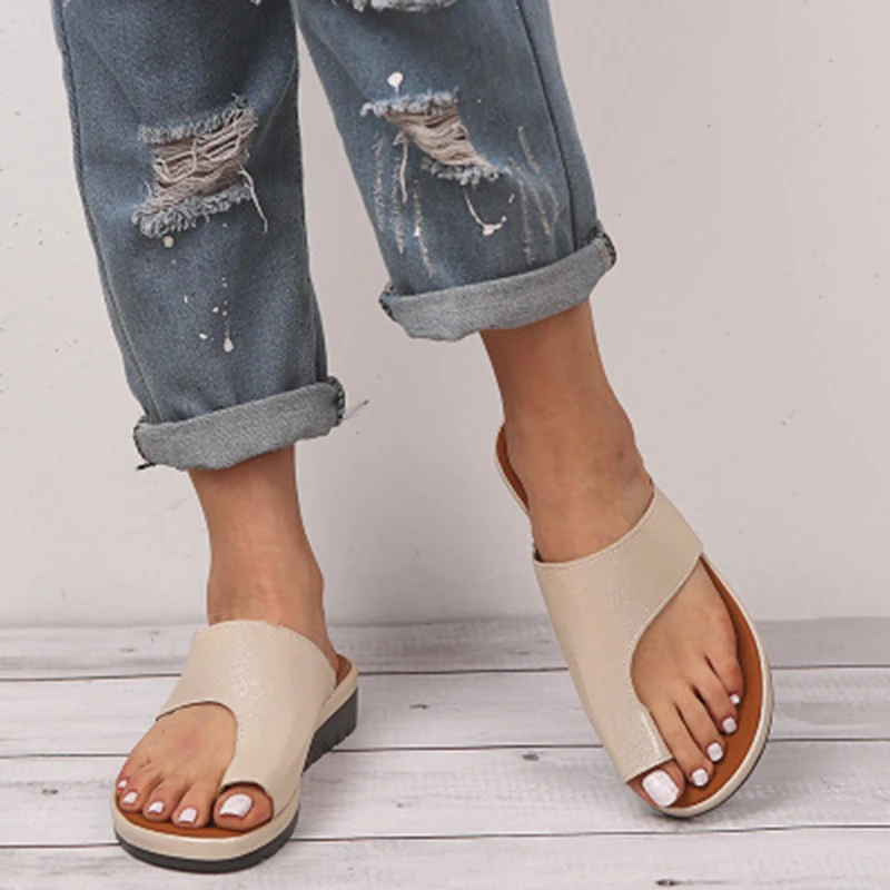 2020 Women'S Shoes Summer Sandals For Women Slip-On Flat Sandals Wedge Comfortable Gladiator Sandals Women Footwear Plus Size 43