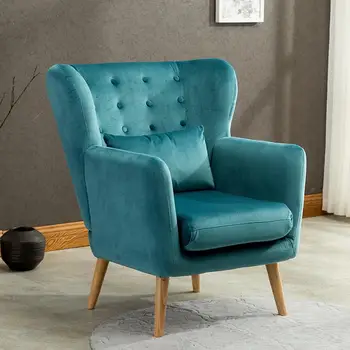 

Nordic Small Family Single Sofa American Tiger Chair Coffee Living Room Balcony Leisure Single Sofa Chair