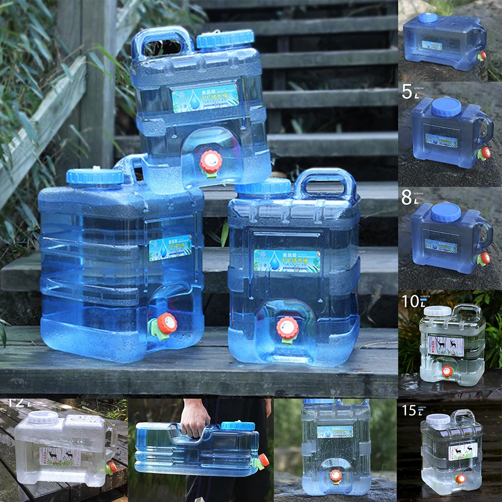 5 7 5 8 10 12 15 l Capacity Water Storage Tank Portable Car Water Tank Container With Faucet For Tourism And Camping Supplies Water Bags Aliexpress