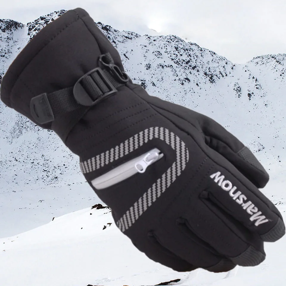 Windproof Waterproof Ski Gloves Warm Snowboard Gloves Non-slip Motorcycle Riding Winter Gloves Unisex Snow Gloves for Men Women