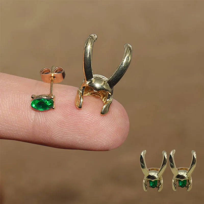 

Nordic Fashion Cthulhu Loki Helmet Earrings Female Personality Simple Valentine's Day Earrings Jewelry Gift
