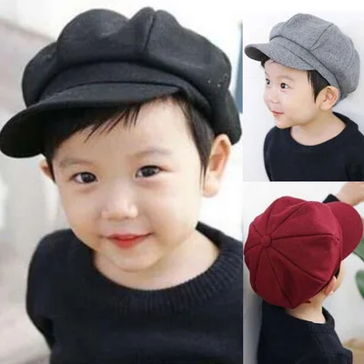 Gorro octogonal de algodón para y niña, de pintor, elegante, Color sólido, novedad AliExpress