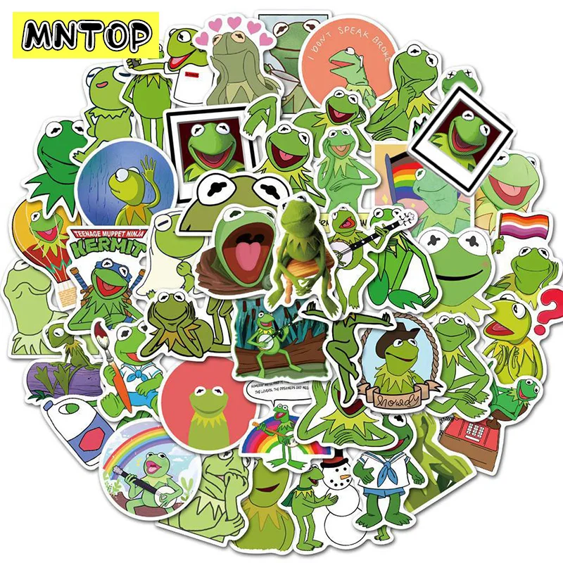 10/30/50Pcs/set Puppet Cartoon Kermit The Frog Sticker For Skateboards Laptop Luggage Guitar Fridge Motorcycle Phone Case Kids | Игрушки и