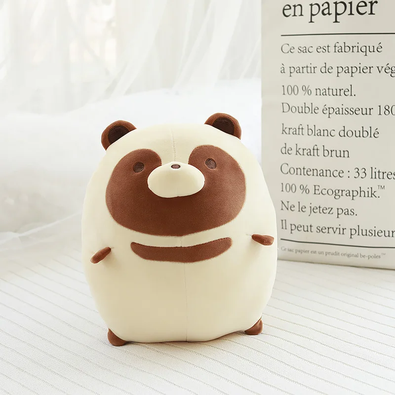 Аниме лиса mocchi енот плюшевый Кукла kawaii игрушка Рождественский креативный подарок для мальчиков и девочек - Цвет: Черный