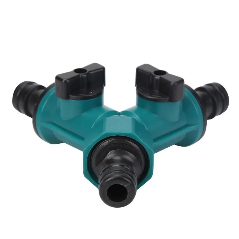 GIrrigation 2 way tap garden tap Irrigation valve Hose Pipe Splitter 2 Way Quick connector adapter 1pcs