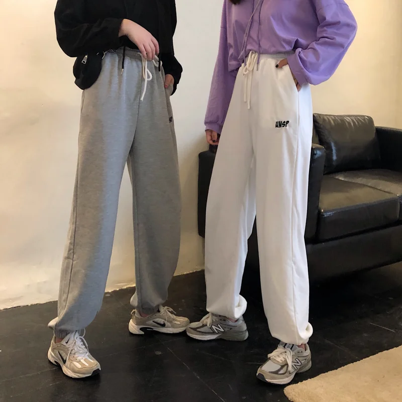 Осенние женские брюки японские кавайные Свободные повседневные Harajuku Ulzzang с