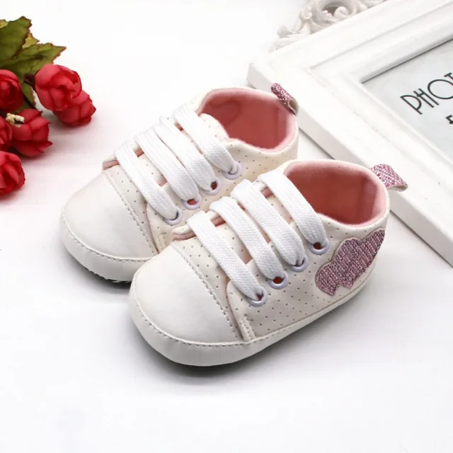 Infant Kid Boy Girl Heart Pattern Shoes Soft Sole Canvas Sneaker Toddler Shoes Baby Walking Shoes Breathable Bebek Ayakkabi 5