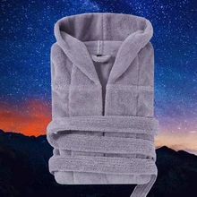 Мужской халат, хлопок, мужской халат, зимний толстый удлиненный плюшевый банный халат, домашняя одежда, халат с длинным рукавом, пальто для подружки невесты