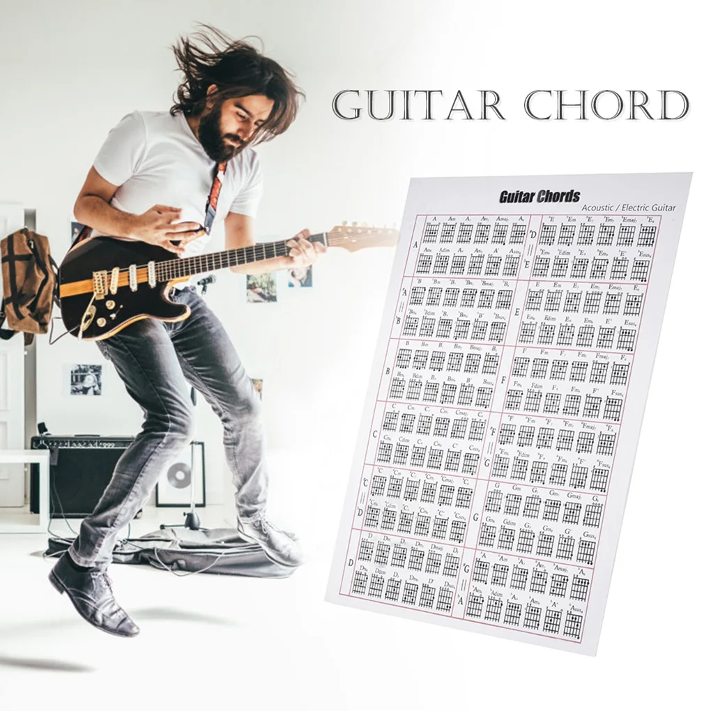 Гитара Chord диаграмма Классическая/народная музыка учебные материалы плакат справочные вкладки диаграмма Cheatsheets