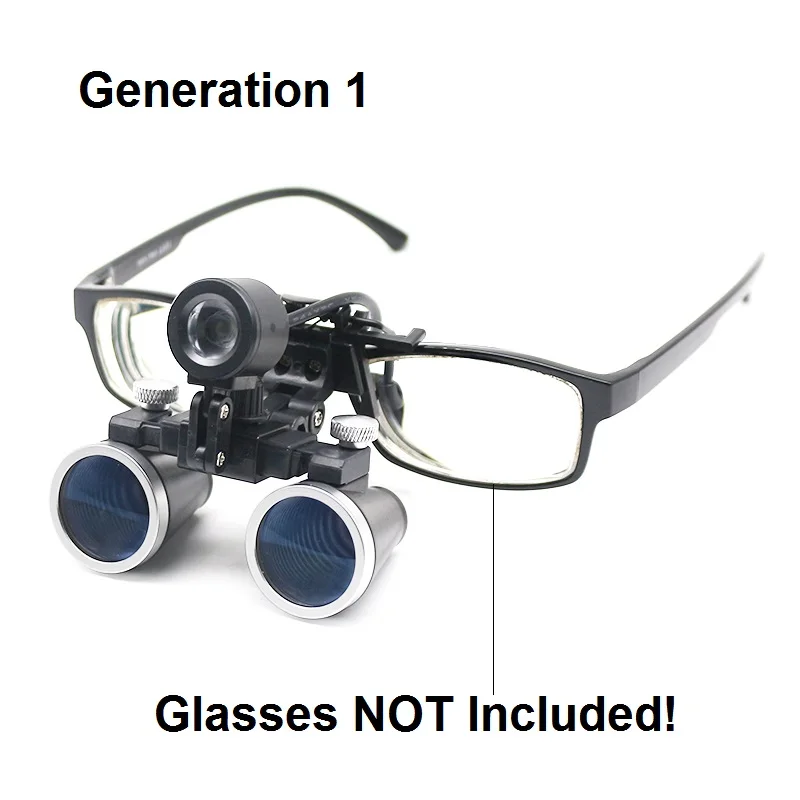 Lighted Dental Loupe Binocular Surgery Magnifier Surgical Loupe with Headlight LED Light Operation  - 4000087084820