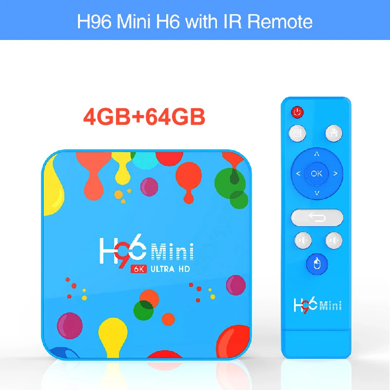 4 ГБ 128 ГБ H96 Мини Android 9,0 tv Box Allwinner H6 четырехъядерный 6K H.265 Wifi HD проигрыватель google Youtube телеприставка 4GB32GB - Цвет: 4G 128G