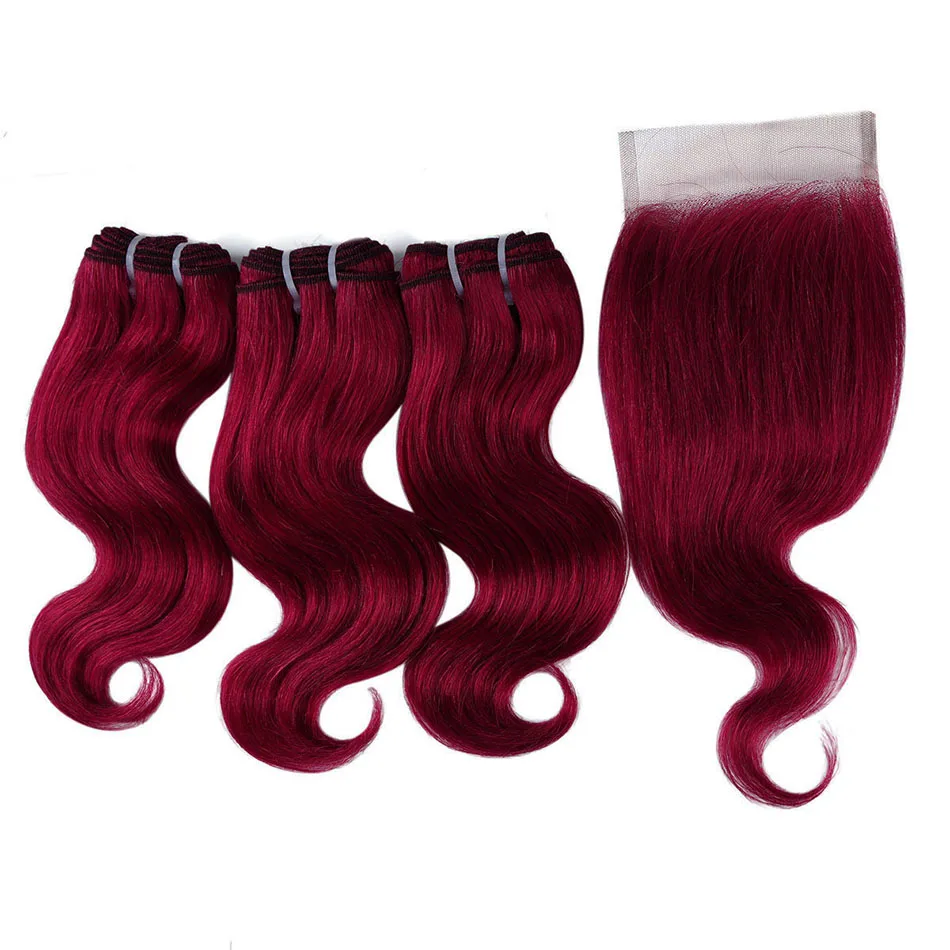 BHF-100% de cabello humano ondulado, 3 mechones con cierre, brasileño, Remy, rubio, Bob corto, estilo peluca, 50g por paquete