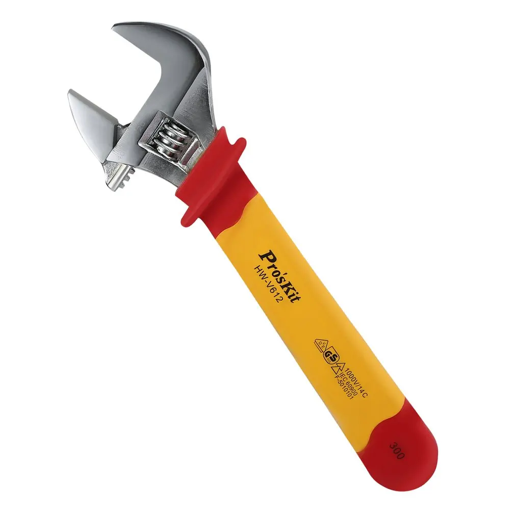 

Pro'skit HW-V612 Universal No Slip PVC Adjustable Wrench Multifuction Spanner for Household Hand Tools