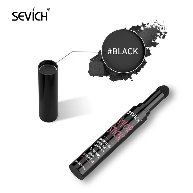 Sevich Hair Root Cover-Up Pen 3 Colors Hairline Contour Powder Waterproof Hair Shadow Powder With Puff For Edge Control Makeup Black