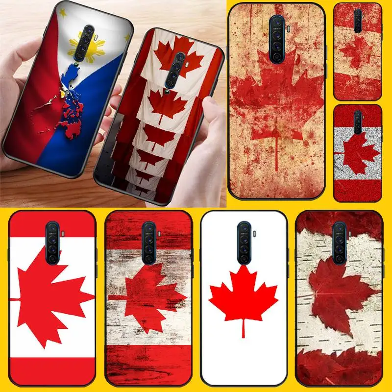 PENGHUWAN Canadian National Flag DIY Painted Bling Phone Case for OPPO Reno2 Z R15 pro R17 R11 R9S Plus R9 | Мобильные телефоны и