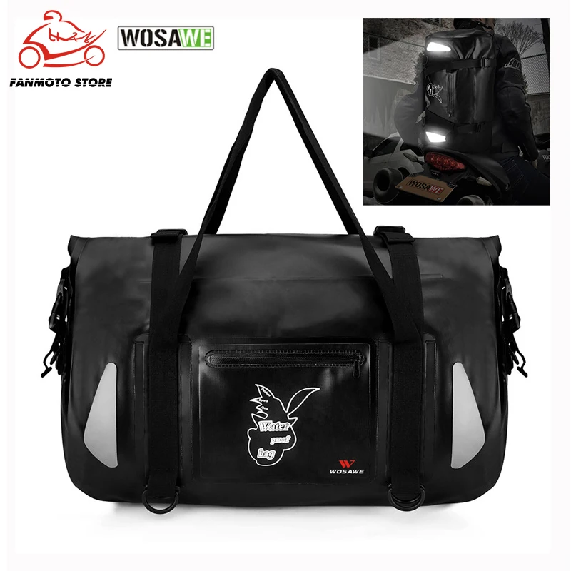 

WOSAWE 20-35L Motorcycle Handbag Waterproof Luggage Shoulder Bag Storage Bag Backpack Rear Tail Bag Racing Motorbike Travel Bag