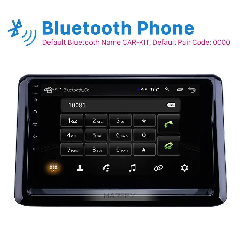 Harfey Android 9,1 автомобильный мультимедийный плеер 9 дюймов для Toyota Noah с wifi HD сенсорным экраном gps радио Поддержка DVR Carplay DAB