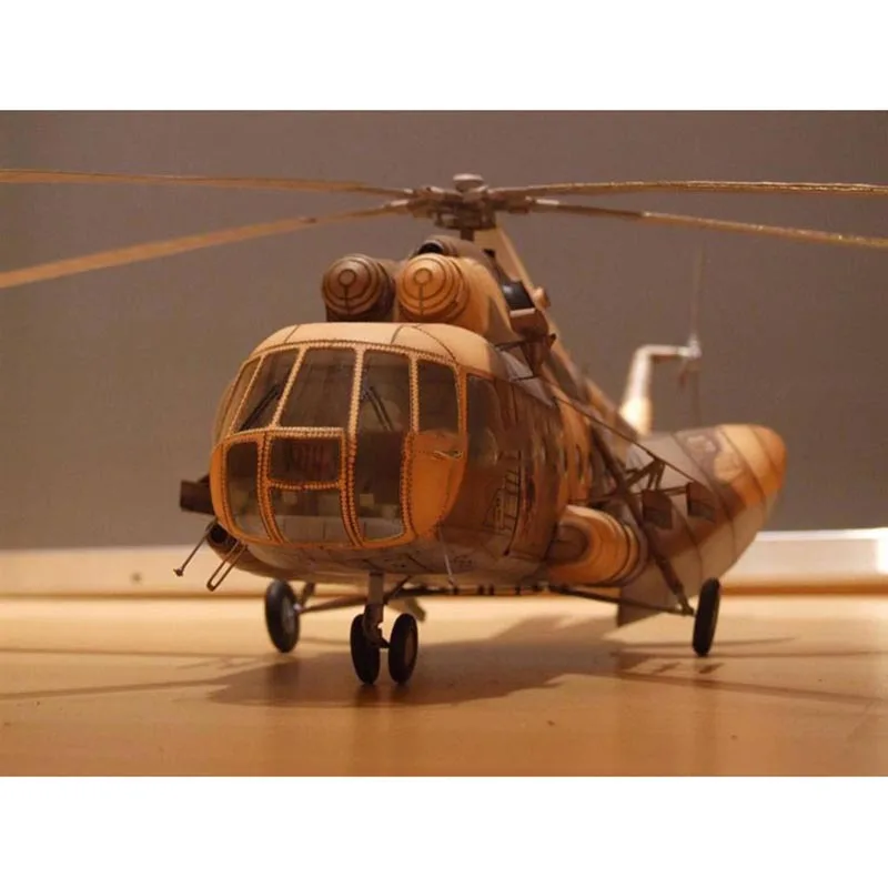 1:33 полировка Mi 17 транспорт вертолет 3D Бумага модель руководство сделай сам