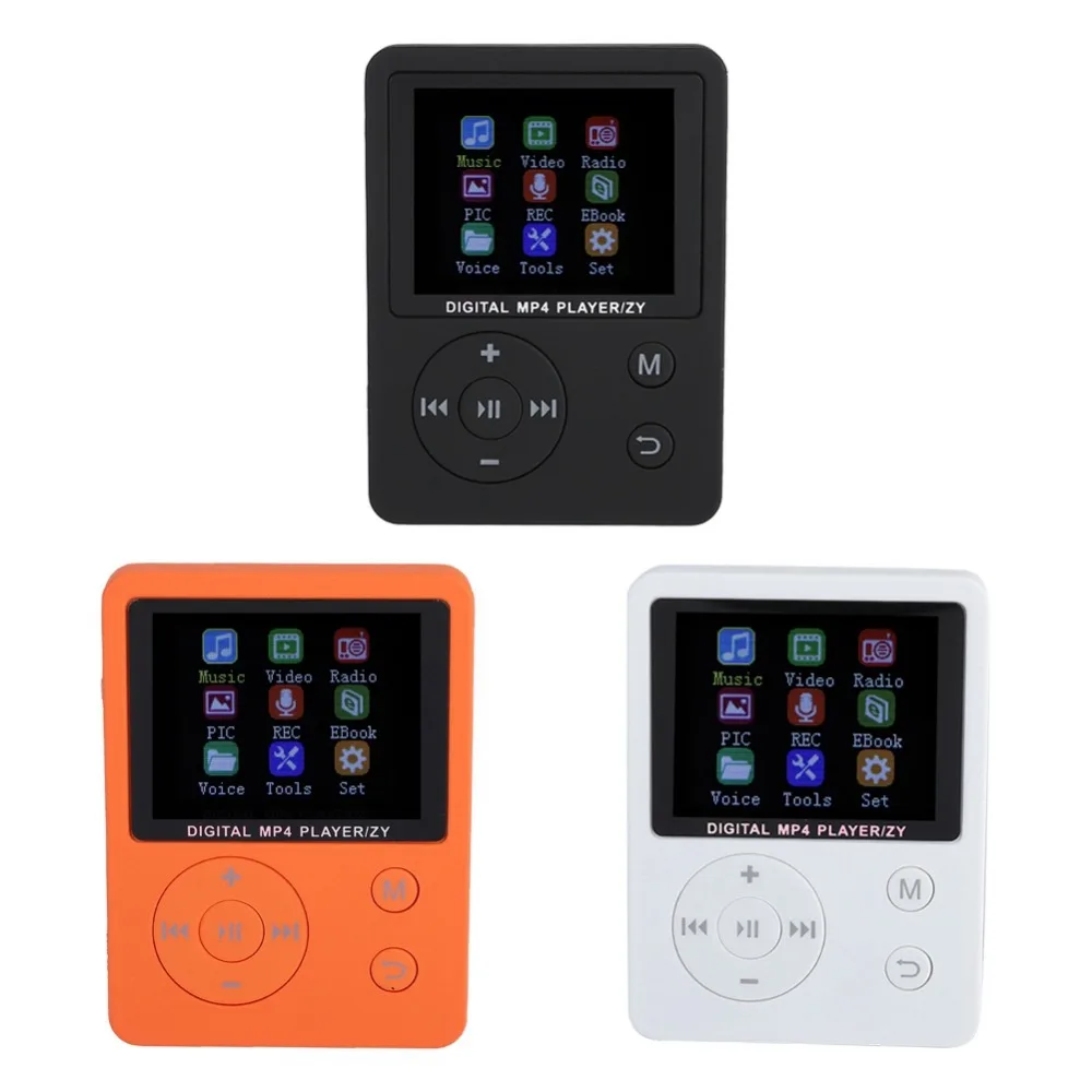 Thin Lightweight Portable Color Screen HiFi Player MP3 MP4 Music Player USB2.0 Round Button Multiple play modes