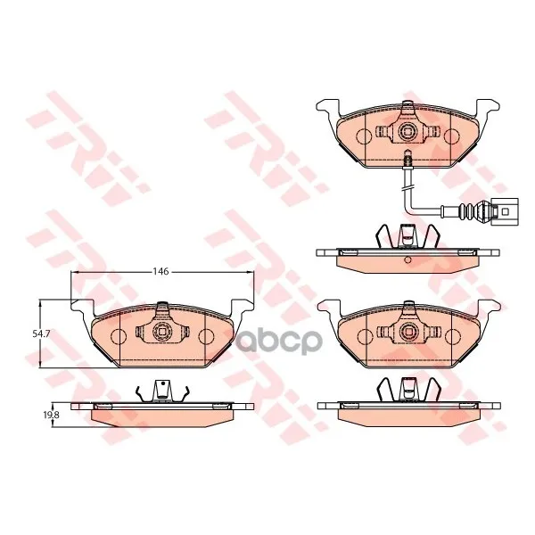 Gdb2108_колодки Дисковые Передние! Vw Golf, Skoda Octavia, Audi A3 1.4-1.9sdi 96 Trw/Lucas Gdb2108 TRW/Lucas арт. GDB2108